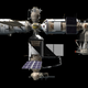 A computer-generated image of the Russian Orbital Segment of ISS, once Nauka has docked.